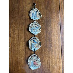 Hand Painted Bird Christmas Decorations Cardinal Bluebird Chickadee Nut Hatch ￼